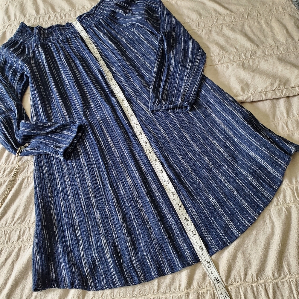 Aeropostale Off The Shoulders Navy Dress - Picture 4 of 8